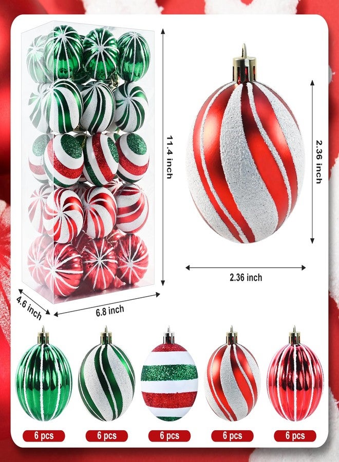pyntop Christmas Balls Ornaments, 30Pcs Shatterproof Xmas Tree Decorations, Tree Hanging Ball Muti-Color Christmas Ball Ornament Set for Party Decoration Perfect Super Bulbs - Image 2